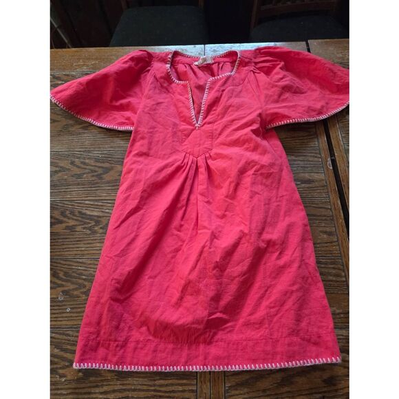 Tuckernuck Pomander Place Finley Flutter Sleeve Mini Dress In Red Sz Small - Picture 5 of 5